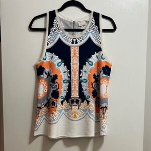 Anthropologie Sleeveless Printed Tank Top